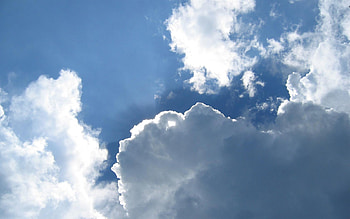 Clouds In Jamaica, blue, white, sky, nature HD wallpaper