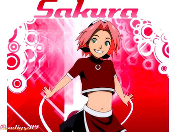 Sakura, girl, pink, white, stomach HD wallpaper