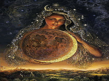 I give U the Moon, stars, moon, hair, beauty HD wallpaper