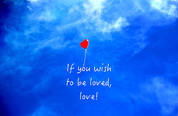 Sky, Love, Words, Balloon, Inscription, Motivation, Inspiration HD wallpaper