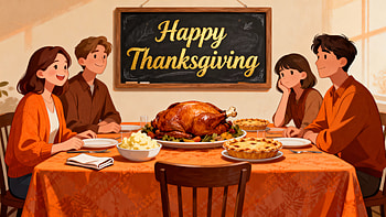 Happy Thanksgiving Feast —, Turkey, Family HD wallpaper