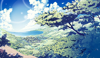 Nature Anime Scenery Background HD wallpaper