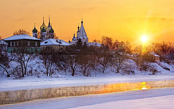 Cities, Winter, Sky, Snow, Church HD wallpaper