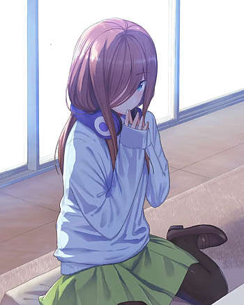 MIKU nakano, wig, cartoon HD phone wallpaper