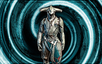 Loki, blue grunge background, Warframe, RPG, Warframe characters, Loki Build, vortex, Warframe Builds, Loki Warframe HD wallpaper