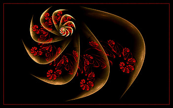 Floral Abstract, Floral, 1920, 1080, red HD wallpaper