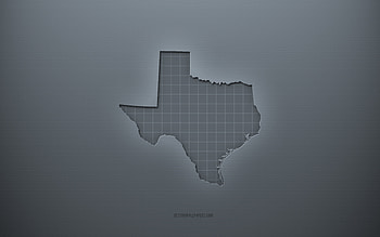 Texas map, gray creative background, Texas, USA, gray paper texture, American states, Texas map silhouette, map of Texas, gray background, Texas 3d map HD wallpaper