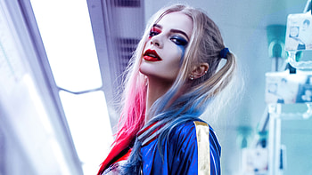 Who Mess With Harley Quinn Again , harley-quinn, superheroes, cosplay, girls, model HD wallpaper