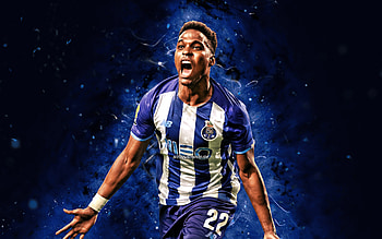 Wendell, , 2022, Porto FC, Primeira Liga, brazilian footballers, blue neon lights, soccer, FC Porto, Wendell Porto FC, Wendell HD wallpaper