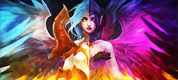 Kayle X Morgana , deviantart, artist, artwork, digital-art HD wallpaper