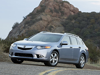 Auto, Sky, Acura, Cars, Rock, Asphalt, Front View, Style, Akura, Shrubs, 2010, Tsx HD wallpaper