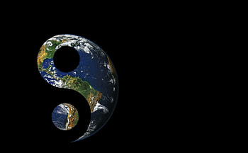 Earth YinYang, earth, planet, yinyang HD wallpaper