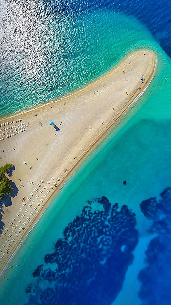 Golden Horn beach, Beautiful, Aerial , Drone HD phone wallpaper