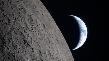 Artemis II — Moon’s Edge & Earthrise ( ), Earth From Space HD wallpaper