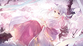Cherry Blossom, ANime, girl, Blossom, Cherry HD wallpaper
