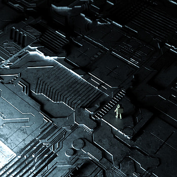 Art, Silhouette, Metal, Metallic, Cpu, Processor, Scheme HD phone wallpaper
