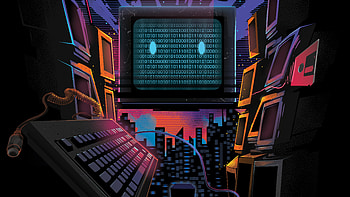 Computer Retrowave, retrowave, artist, artwork, digital-art HD wallpaper
