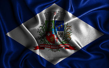 Joinville flag, , silk wavy flags, brazilian cities, Day of Joinville, Flag of Joinville, fabric flags, 3D art, Joinville, cities of Brazil, Joinville 3D flag HD wallpaper