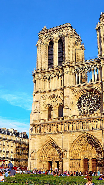 Notre-Dame Cathedral, Travels, Iconic building, Breathtaking HD phone wallpaper