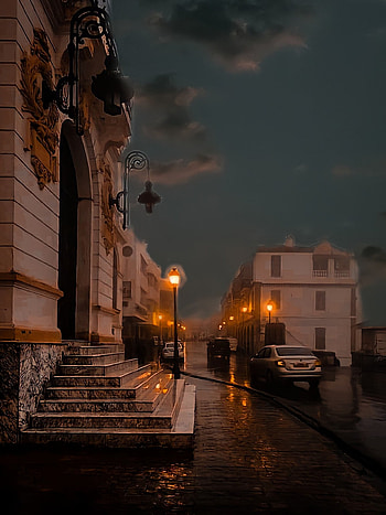 night rain, atmosphere, sky, algeria, dark, rain HD phone wallpaper