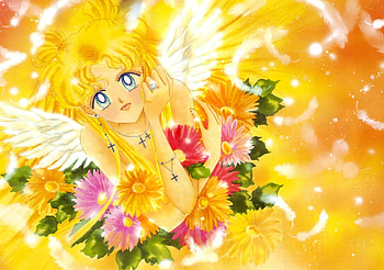 Sailormoon, fantasy, flower, Anime girl, Angel HD wallpaper