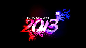 2013- happy new year!, happy new year, colorful, blessings, lights, 2013, colors, blessed HD wallpaper