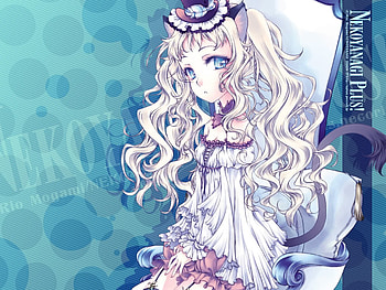 cat girl, cat anime, anime, lolita HD wallpaper