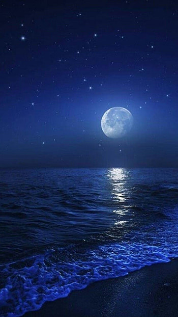 Moon Light, Blue Light Beach HD phone wallpaper