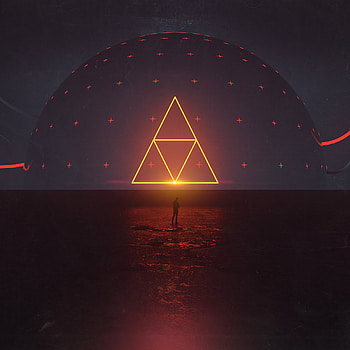 Neon Triangle Digital Art, neon, triangle, digital-art, artist, artwork HD phone wallpaper