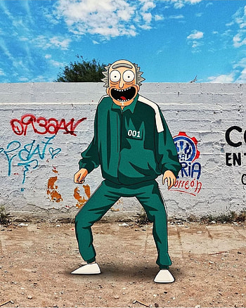 Rick in Squid Game, korean, squid game, rick and morty HD phone wallpaper