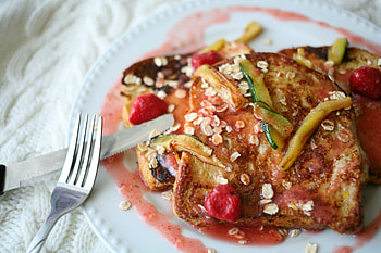 Food, Strawberry, Sauce, Zucchini, French Toast HD wallpaper