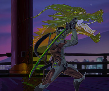 Genji - Overwatch, Genji (Overwatch), video game, Overwatch HD wallpaper