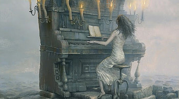sound of music, women, music, candles, piano HD wallpaper