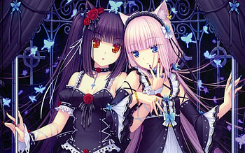 Vanilla and Chocola, sayori, neko, chocolate, works, chocola, vanilla, goth HD wallpaper