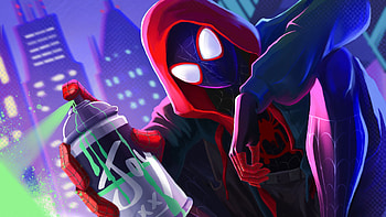 Spiderman Miles Morales With Spray Paint Resolution , , Background, and HD wallpaper