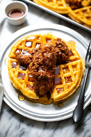 Chicken and waffles, Perfect combination, Buttery and crispy, Mouthwatering comfort food HD phone wallpaper