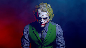 Joker Smile Carved In Fire, joker, heath-ledger, supervillain, superheroes, art, artwork, digital-art, artstation HD wallpaper