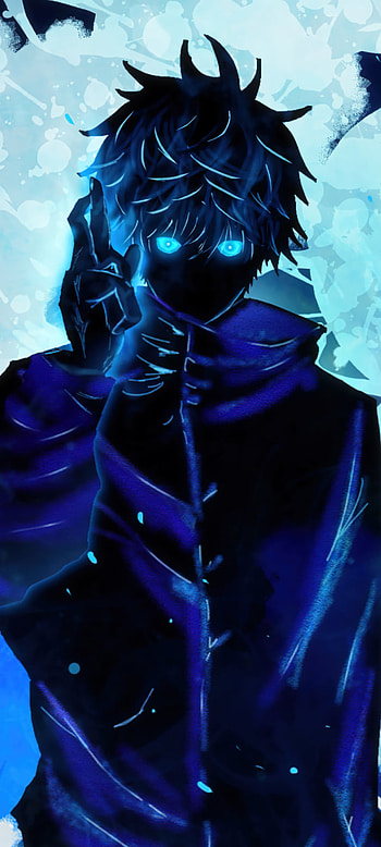 school uniform, blue eyes, Satoru Gojo, Anime, Jujutsu Kaisen HD phone wallpaper