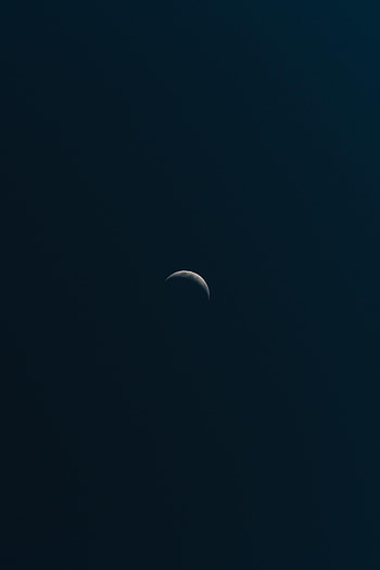 Minimalism, Sky, Universe, Night, Moon, Dark HD phone wallpaper