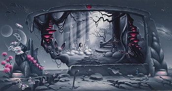 Magical Place, Animals, Contrast, Hearts, Woman, Grey HD wallpaper