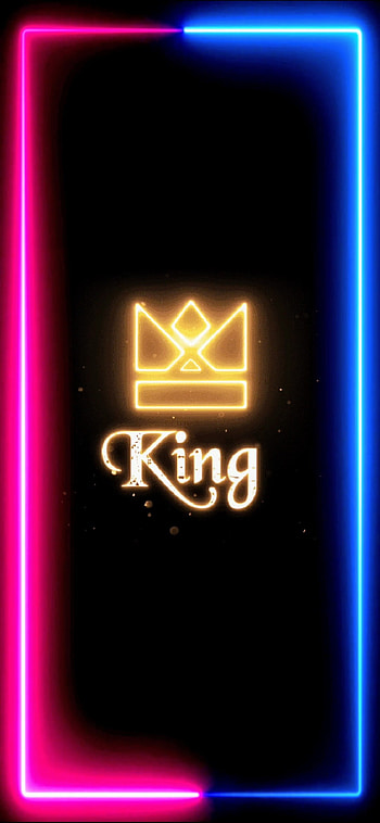 King, neon_sign, neon HD phone wallpaper