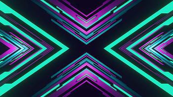 Purple Green Geometric Shapes Lines Abstraction Abstract HD wallpaper