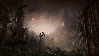 gothic town HD wallpaper