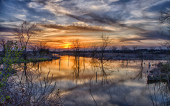 Landscape, Nature, Sunset, Lakes HD wallpaper