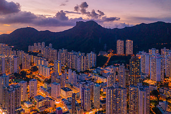 Cities, Mountains, City, Building, Lights, Apartments HD wallpaper