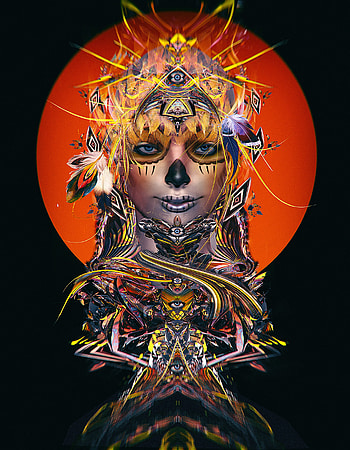 Abstract, Art, Mask, Face, Totem HD phone wallpaper