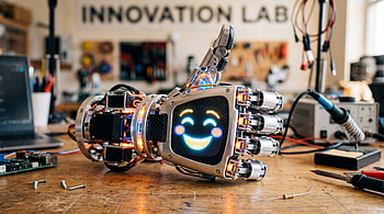 Smiling Robotic Hand — Innovation Lab HD wallpaper