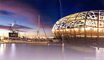 Webb Bridge at Docklands Victoria Australia, Bridge, Australia, Victoria, sunset HD wallpaper
