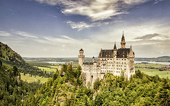 Bavarian Neuschwanstein Castle, Android , Castle beauty, German architectural masterpiece HD wallpaper