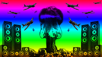 Music☮War, house, techno, coloured, music, r and b, 3d, abstract, texture, mixing desk, head, electro HD wallpaper